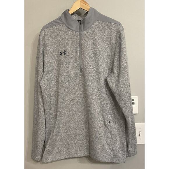 Under Armour‎ Shirt Elite Fleece 1/2 Zip Cold Gear Water Resistant Shoulders XL - Picture 1 of 7
